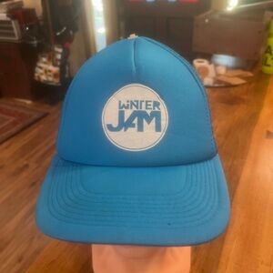 Vintage Blue Winter Jam Trucker Hat